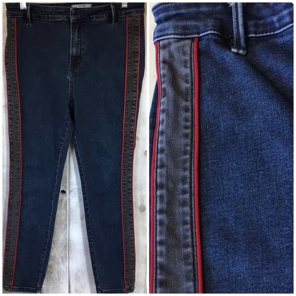 Free People Denim - Free People Jeans Skinny Stripe Down Side Sz 31
